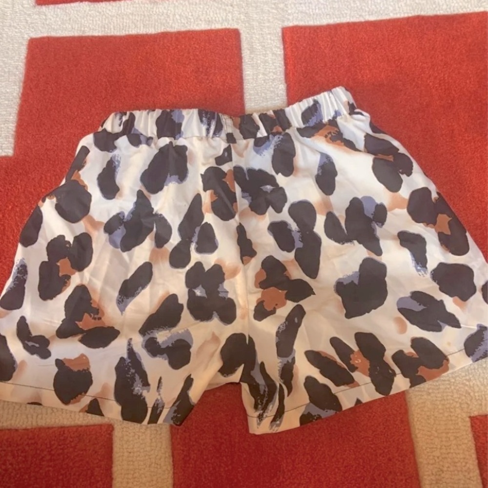Sheen cheetah print shorts